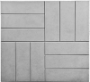 Тротуарная плитка "12 кирпичей" 500х500х50 мм серый